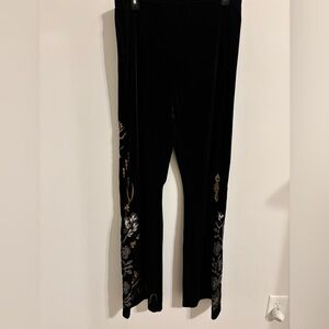 NWT Johnny Was Stretch Velvet Baby Boot Leggings